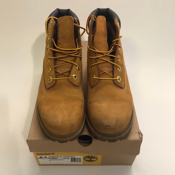 $65 TIMBERLAND MEN/WOMEN TAN BOOT SHOE - Picture 1 of 8